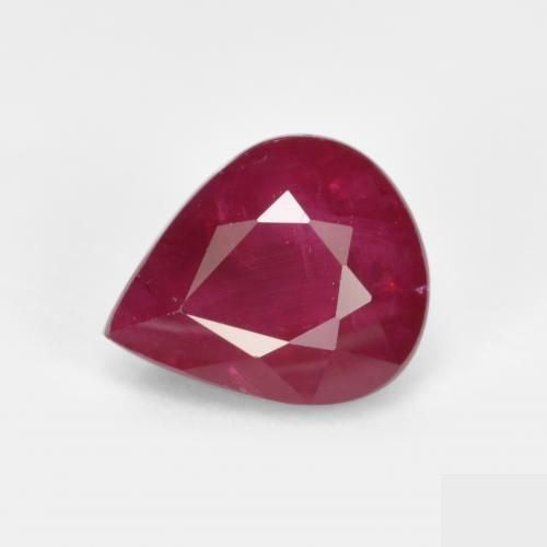 3.95 Carats Ruby Pear Loose Gemstone