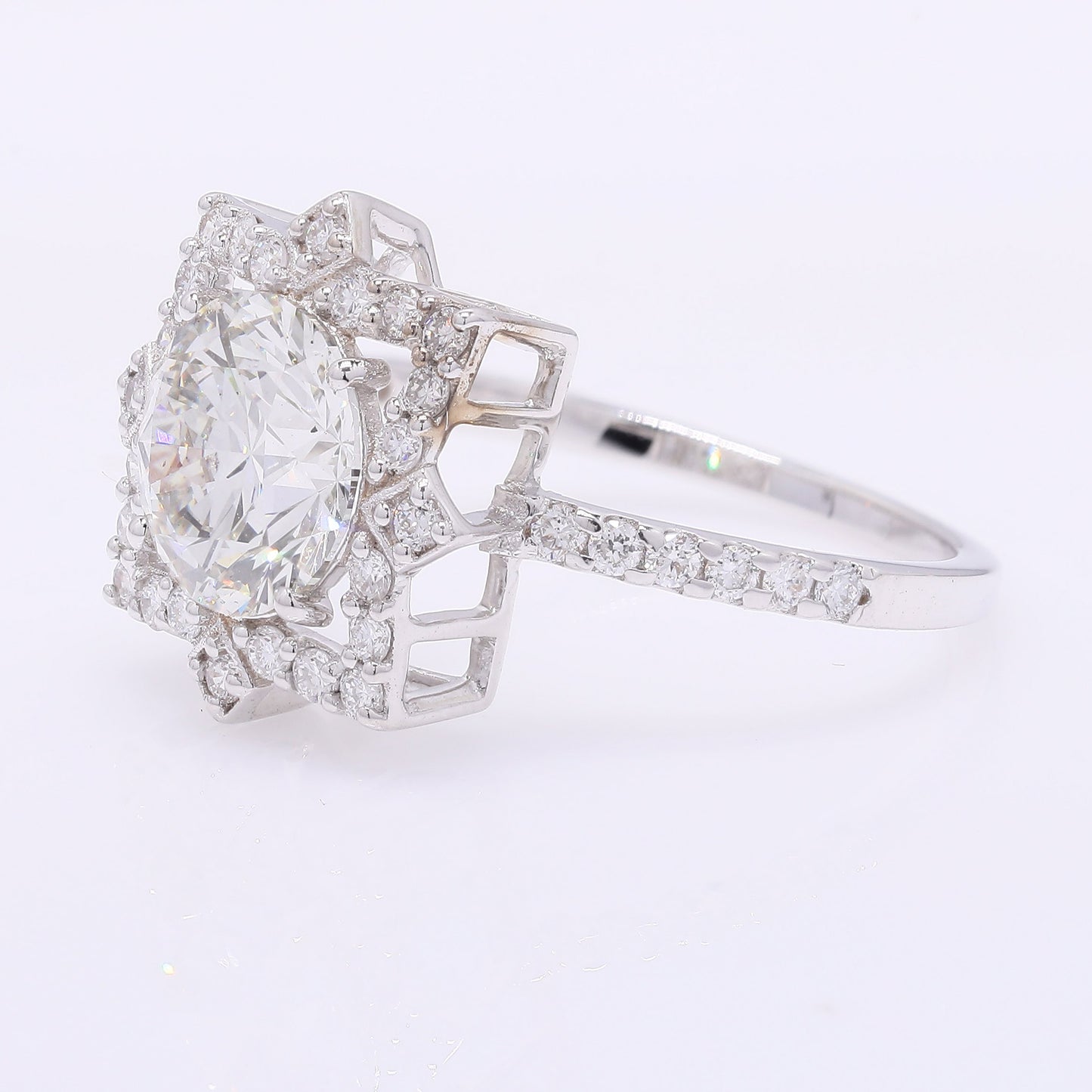 2.62 Carats Lab Grown Diamond 14K Gold Ring