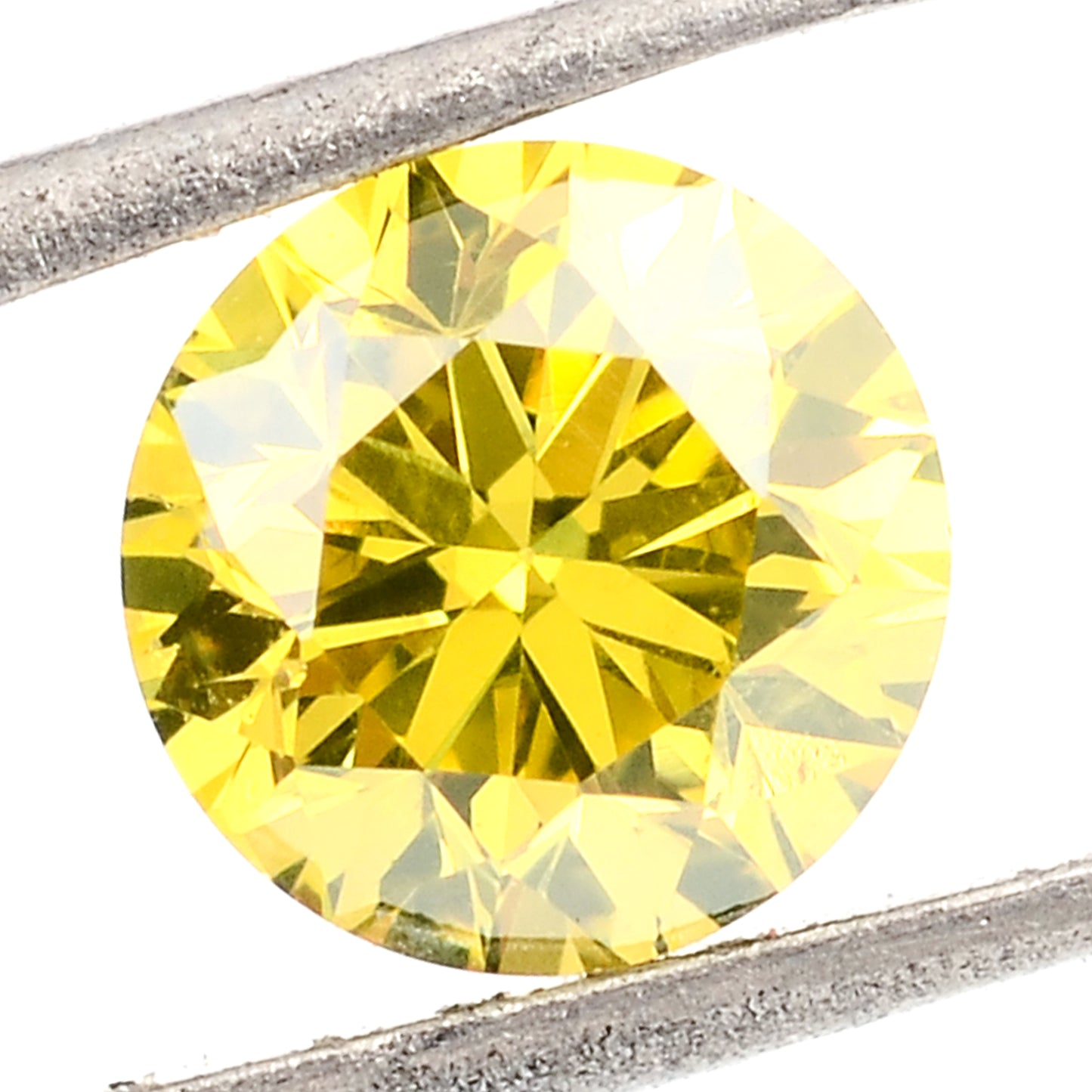 0.50 Yellow Diamond Round Loose Gemstone