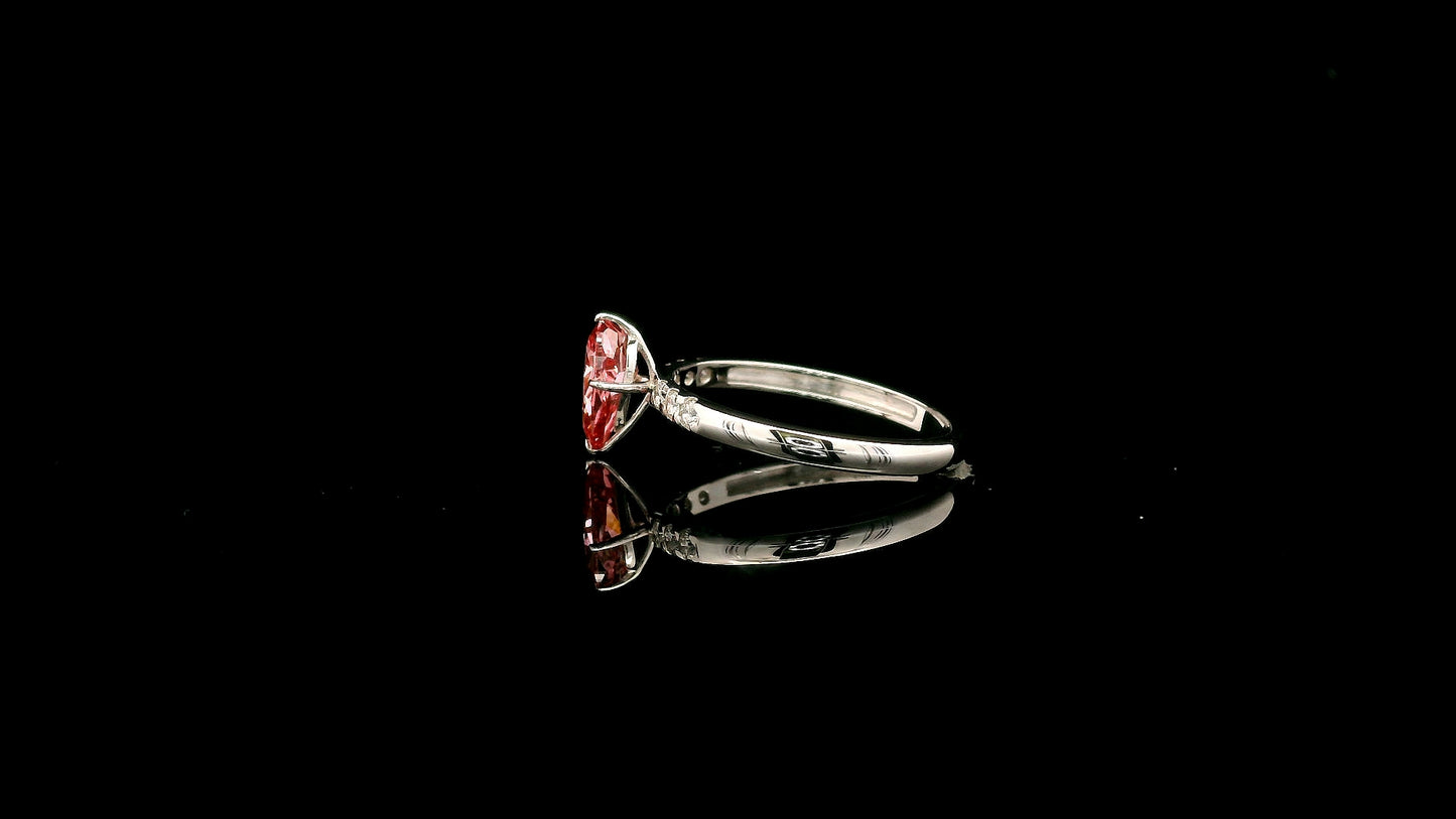 1.15 Carats Pink Lab Grown Diamond 14K Gold Ring