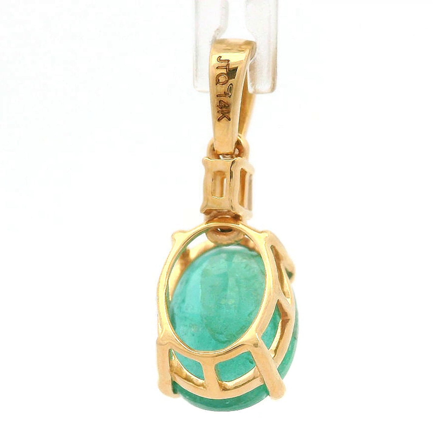 2.67 Ct Oval Emerald 14K Gold Pendant