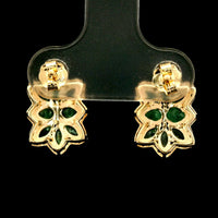 1.77 Ct Pear Emerald 14K Gold Earrings