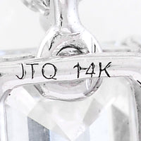 3.25 Ct Octagon Lab Grown Diamond 14K Gold Pendant