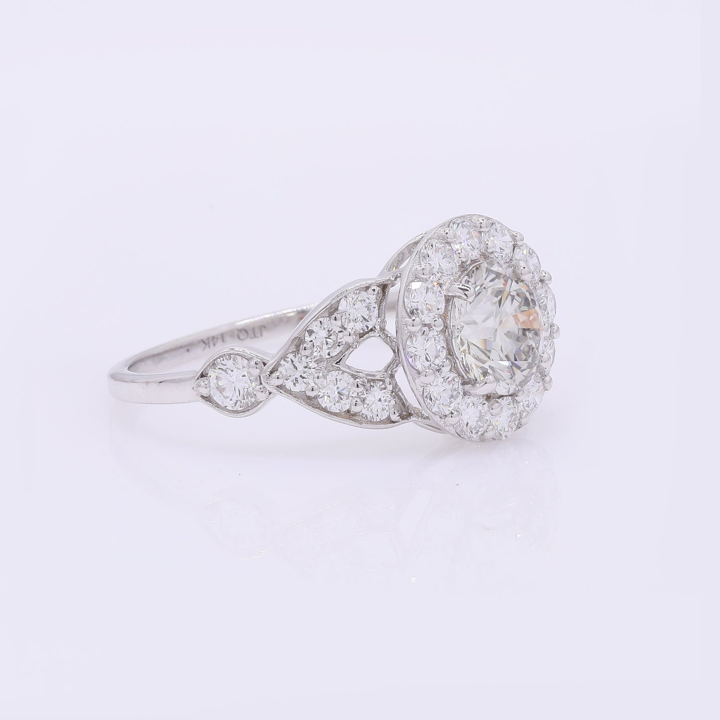 1.96 Carats Lab Grown Diamond 14K Gold Ring