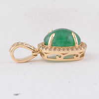 2.23 Ct Oval Emerald 9K Gold Pendant