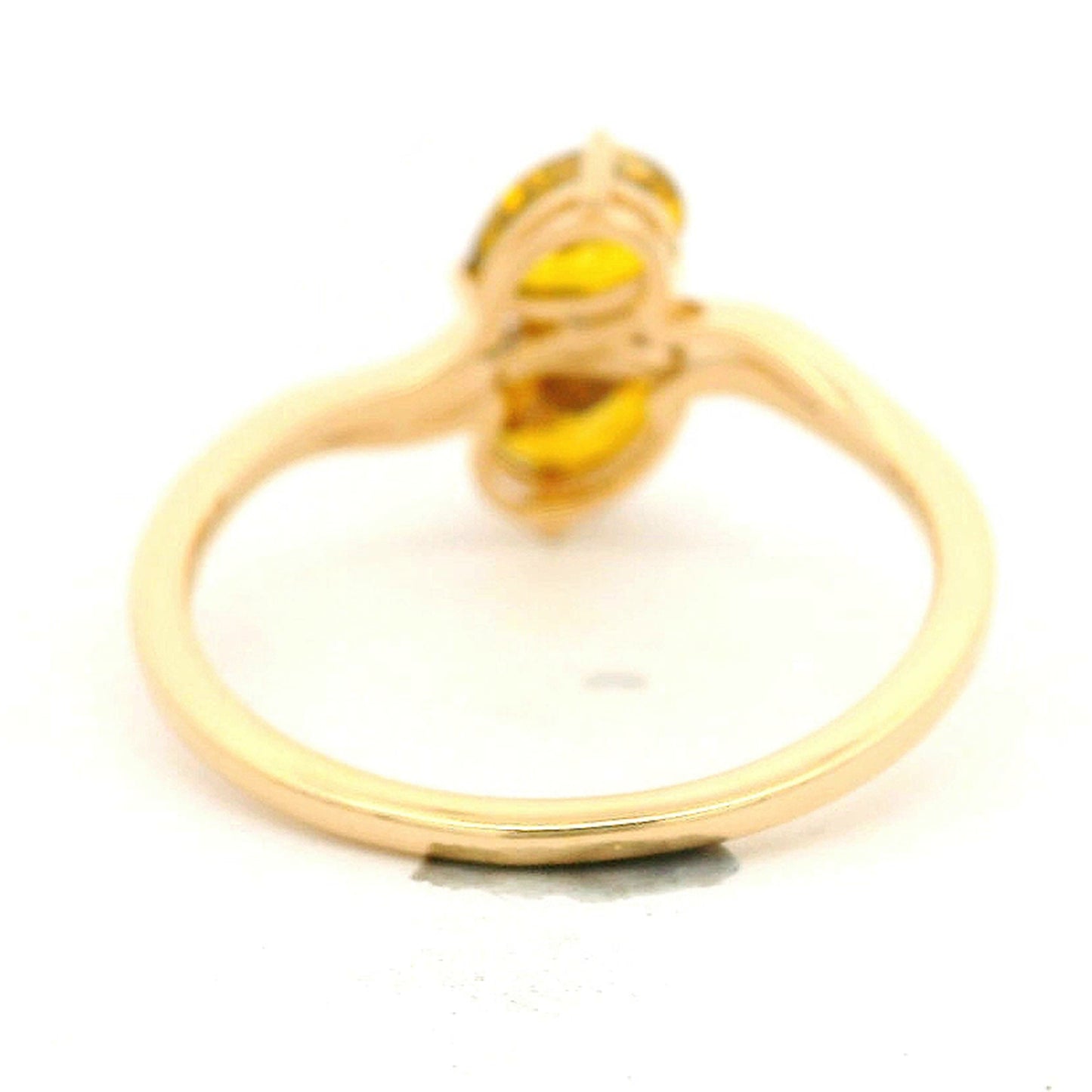 1.30 Ct Pear Yellow Diamond 14K Gold Ring
