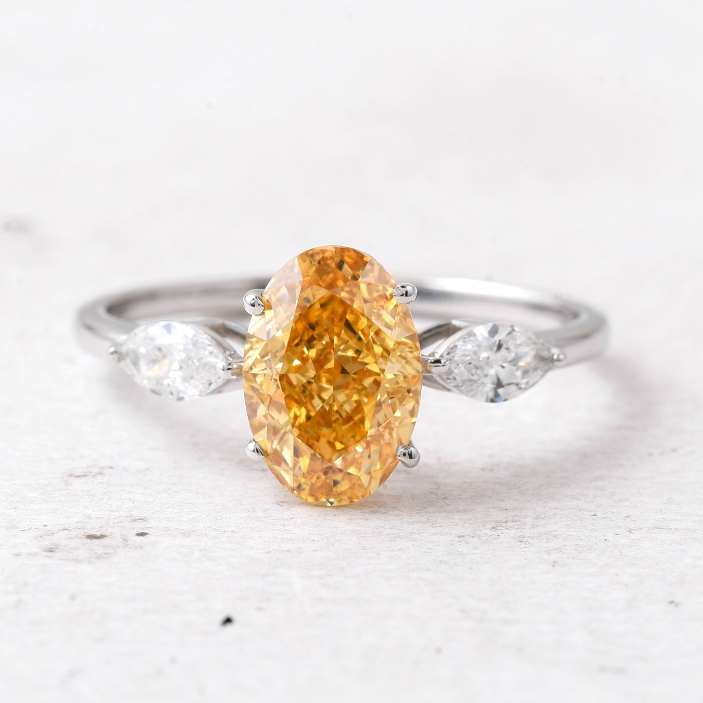 2.31 Ct Oval Lab Grown Diamond 14K Gold Ring