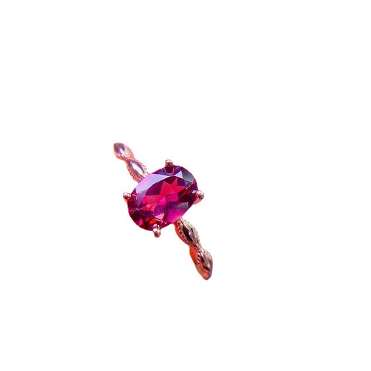 Garnet 925 Sterling Silver Ring