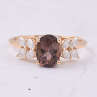 1.91 Ct Oval Natural Pink Tourmaline 14K Gold Ring