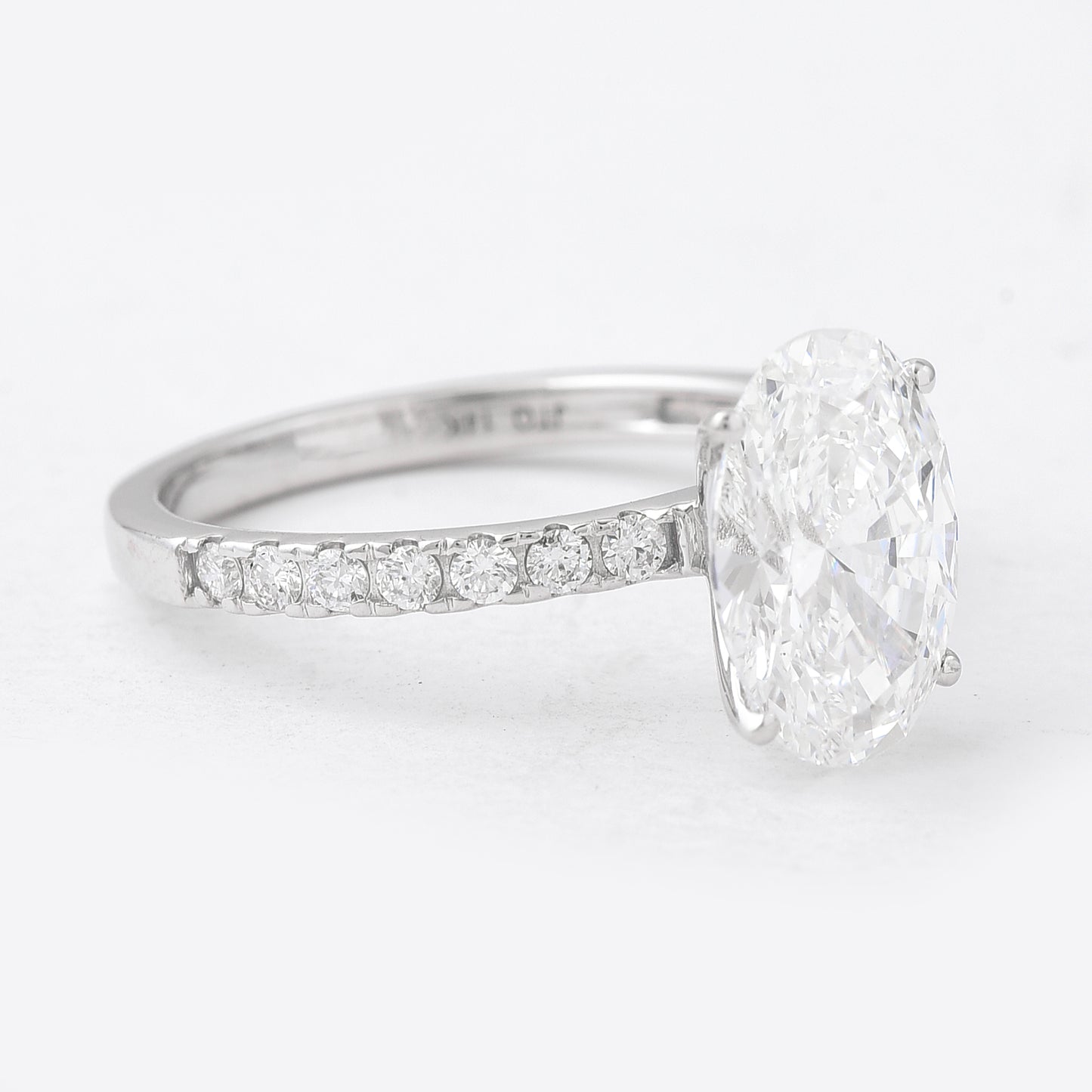 3.05 Carats Lab Grown Diamond 14K Gold Ring