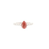 1.73 Carats Pink Lab Grown Diamond 14K Gold Ring