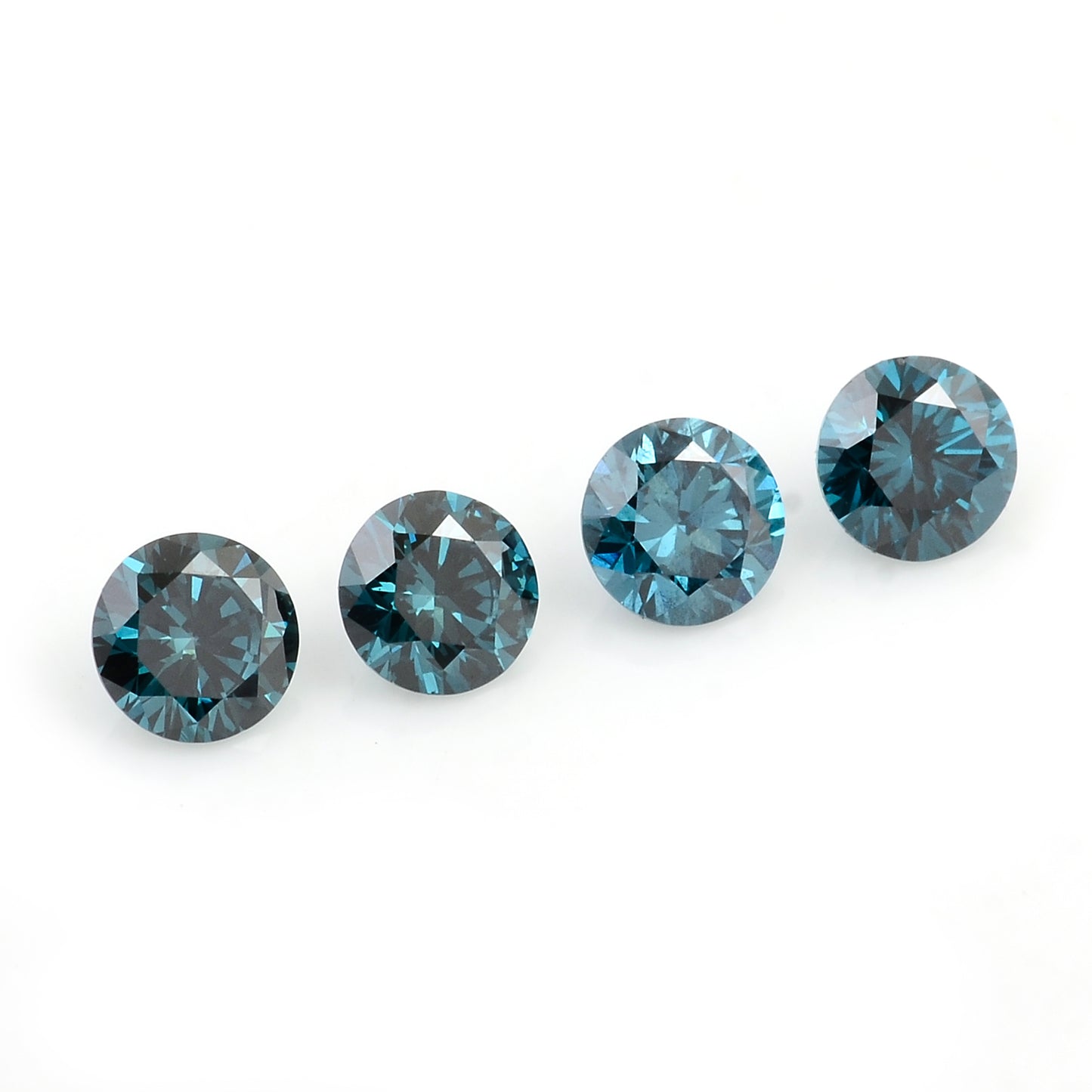 0.76 Blue Diamond Round Loose Gemstone