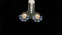 2.95 Ct Oval Sapphire 14K Gold Earrings
