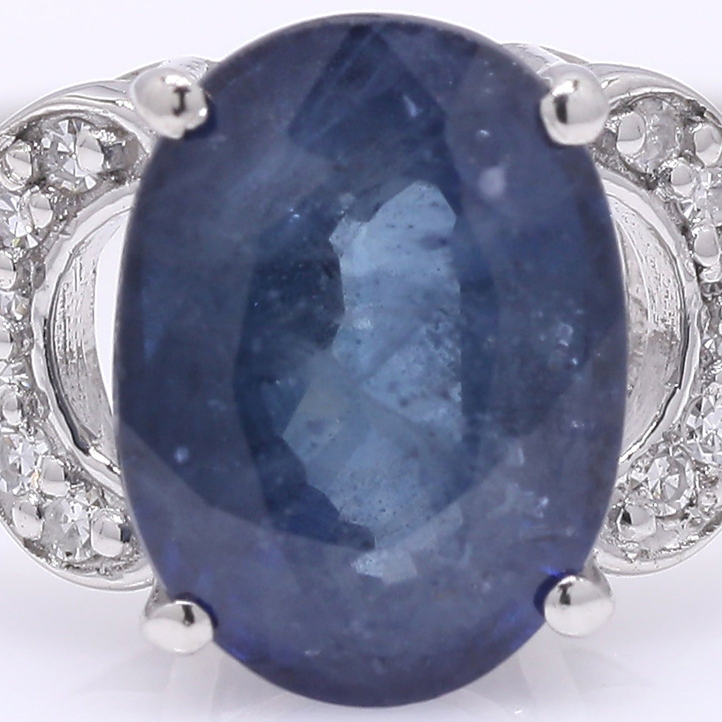 2.00 Ct Oval Mixed Cut Natural Sapphire 950 Platinum Ring