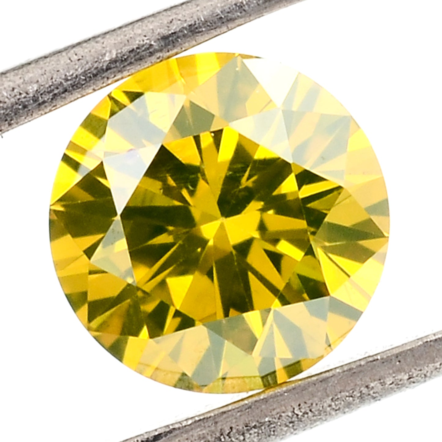 0.70 Yellow Diamond Round Loose Gemstone
