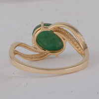 2.32 Ct Oval Emerald 9K Gold Ring