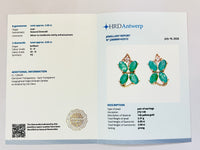 2.05 Ct Oval Natural Emerald 14K Gold Earrings