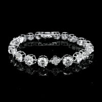 20.94 Ct Round Lab Grown Diamond 14K Gold Bracelet