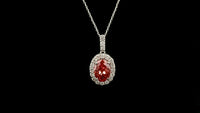 2.49 Carats Pink Lab Grown Diamond 14K Gold Pendant