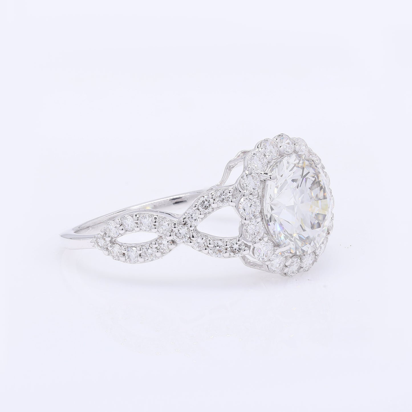 2.88 Carats Lab Grown Diamond 14K Gold Ring