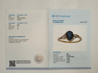 1.70 Ct Oval Natural Sapphire 14K Gold Ring