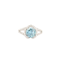 1.94 Carats Blue Lab Grown Diamond 14K Gold Ring