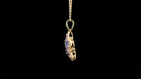1.85 Ct Round Tanzanite 14K Gold Pendant