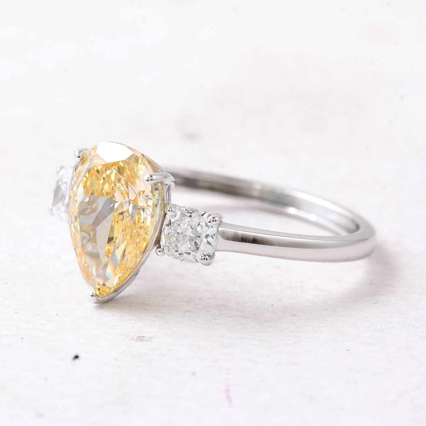 2.56 Ct Pear Lab Grown Diamond 14K Gold Ring