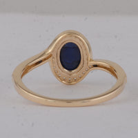 1.63 Ct Oval Sapphire 9K Gold Ring