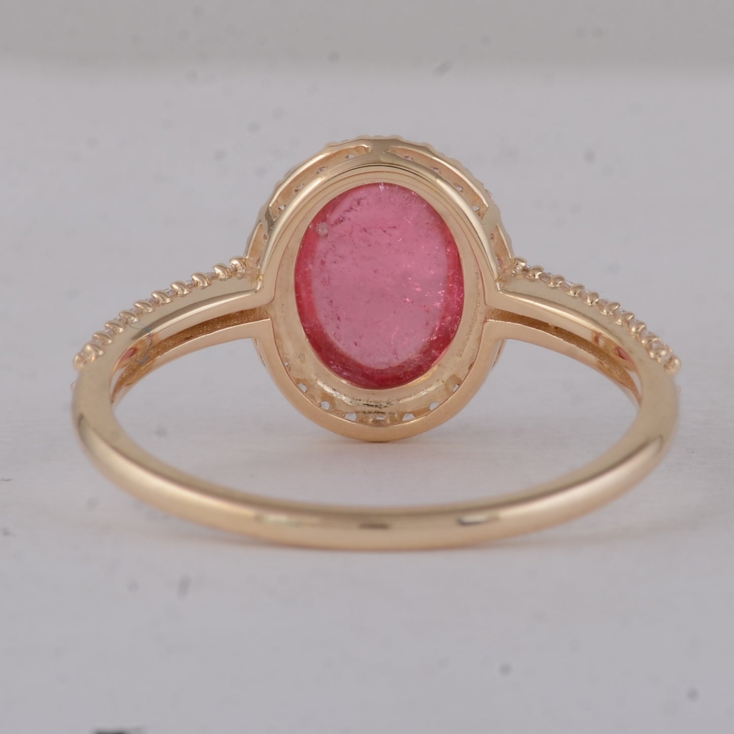 2.50 Ct Oval Tourmaline 9K Gold Ring