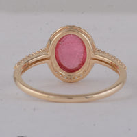 2.50 Ct Oval Tourmaline 9K Gold Ring