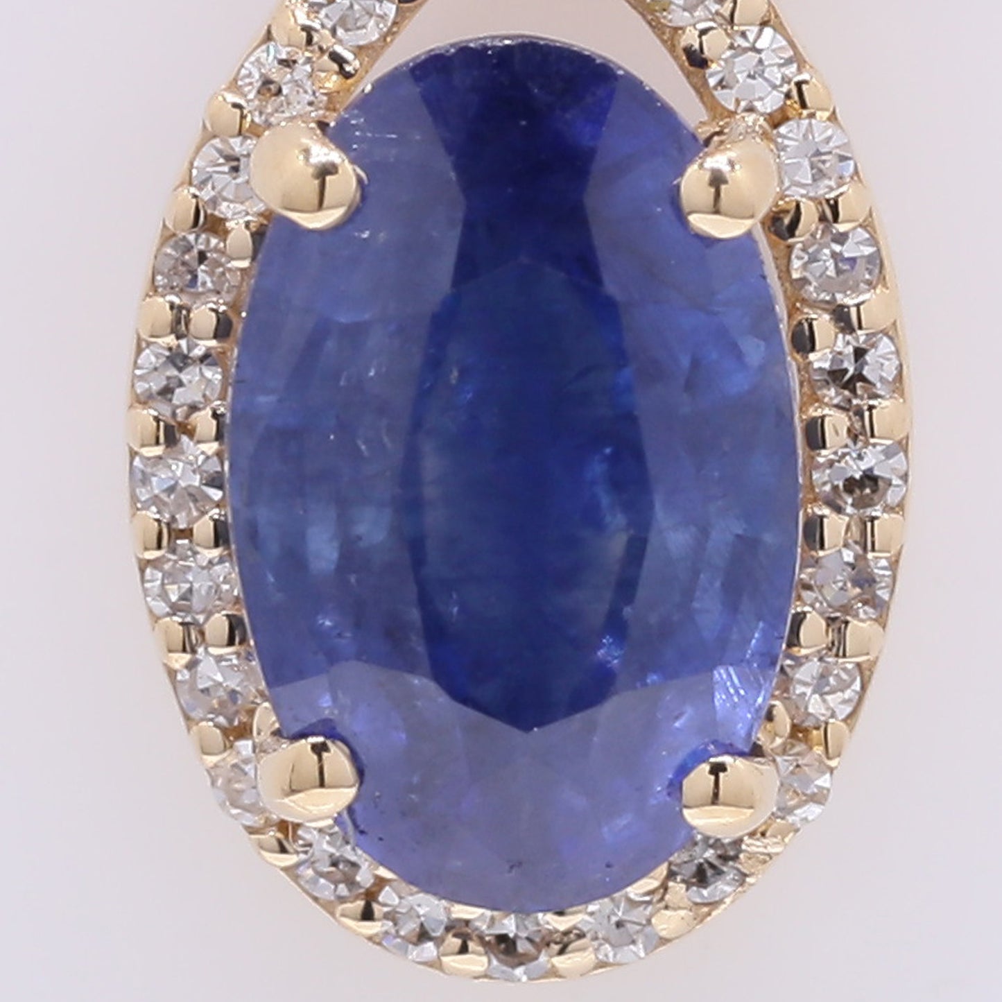 1.95 Ct Oval Mixed Cut Natural Sapphire 14K Gold Pendant