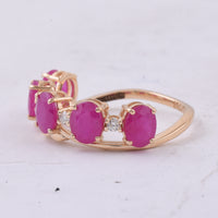 2.91 Ct Oval Natural Ruby 14K Gold Ring