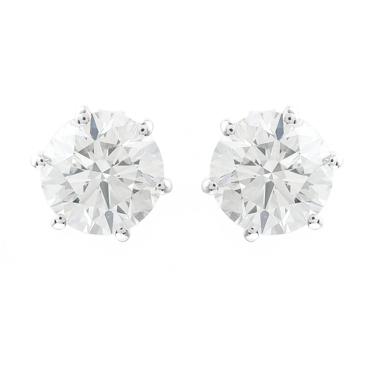 3.11 Carats Lab Grown Diamond 14K Gold Earrings