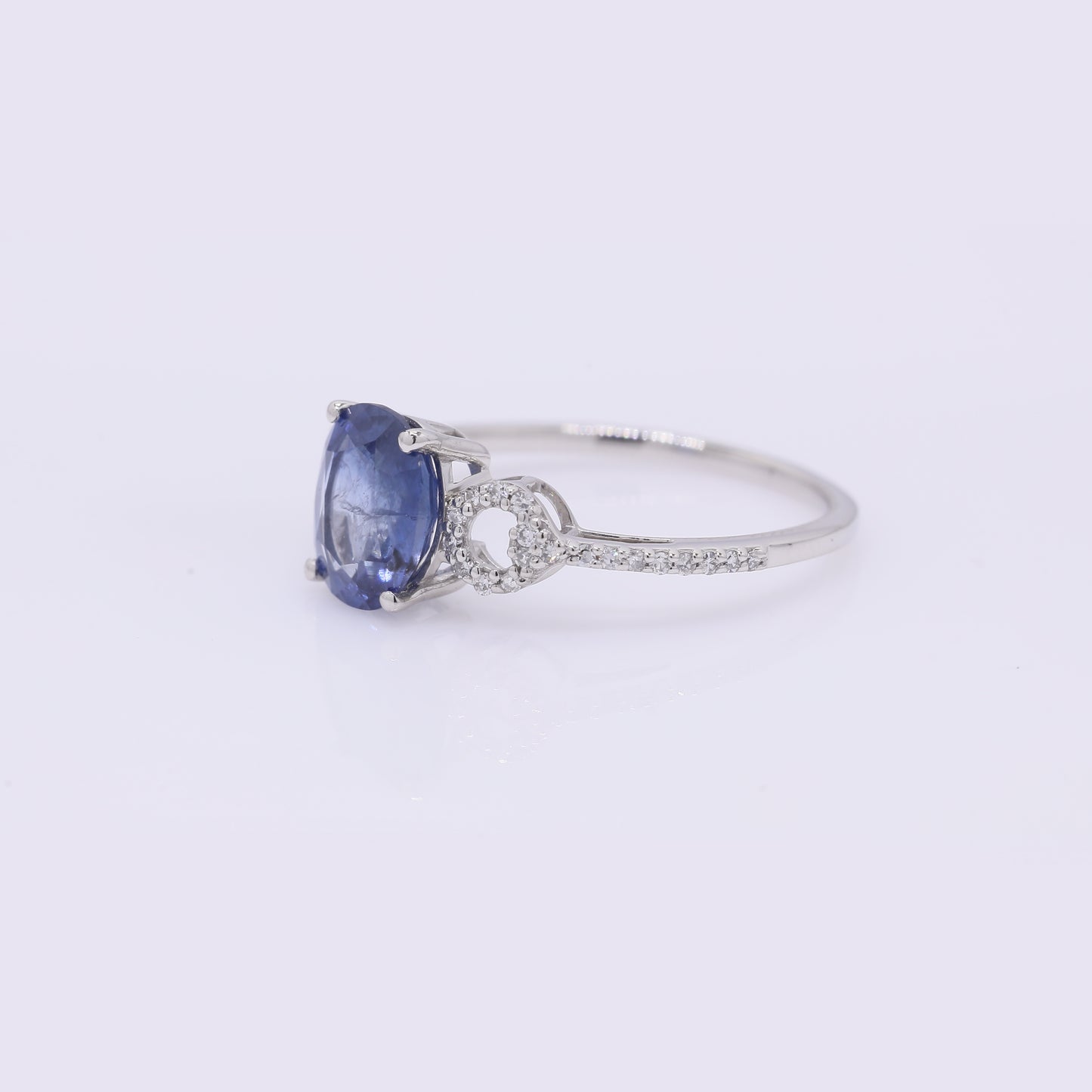 2.10 Ct Cushion Mixed Cut Natural Sapphire 950 Platinum Ring