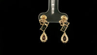 3.59 Ct Pear Tourmaline 14K Gold Earrings