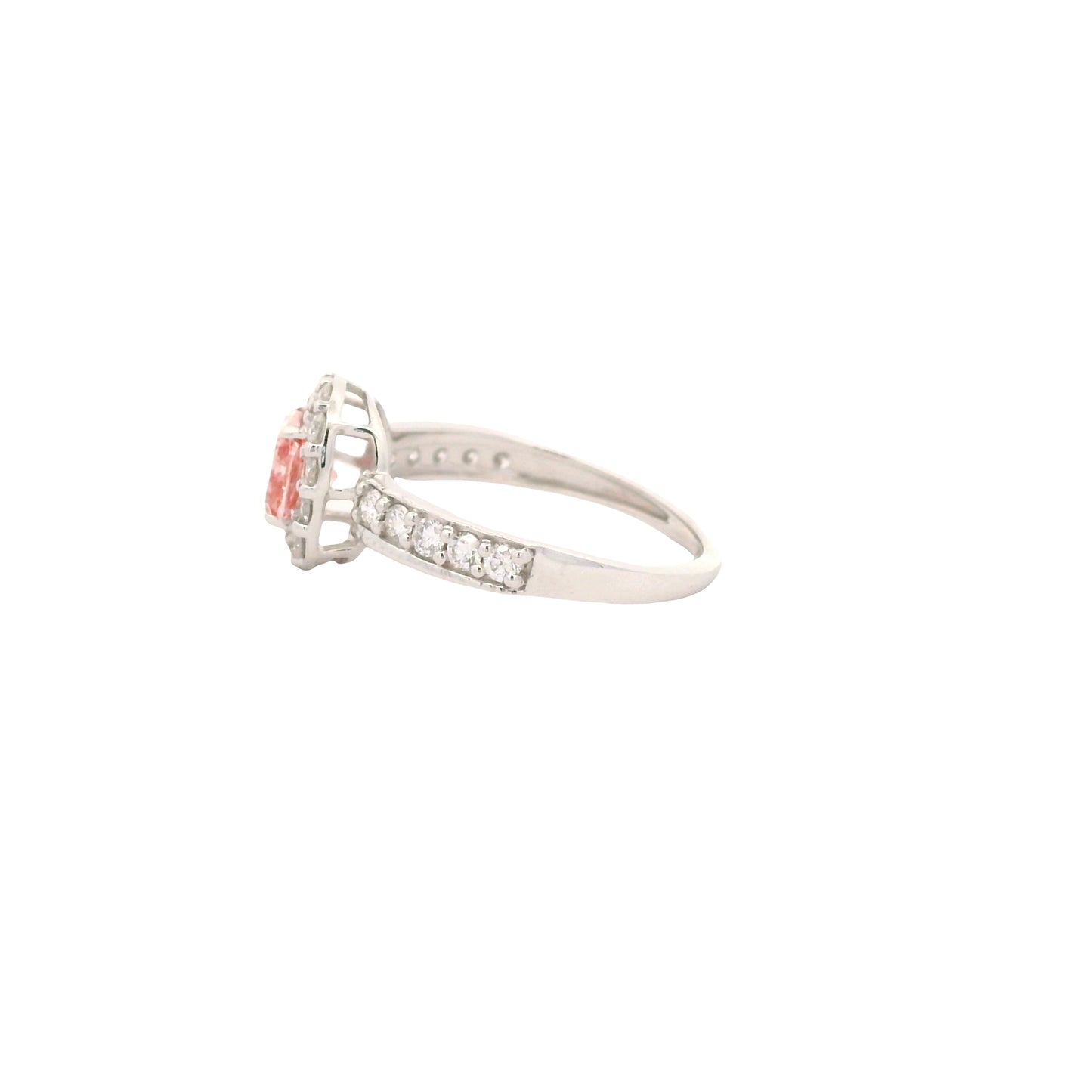 1.61 Carats Pink Lab Grown Diamond 14K Gold Ring