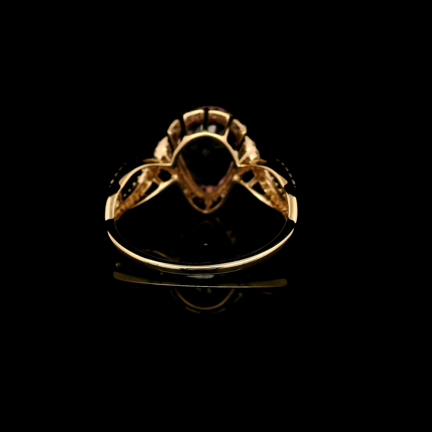 3.76 Ct Pear Kunzite 14K Gold Ring