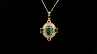2.05 Ct Oval Tourmaline 14K Gold Pendant