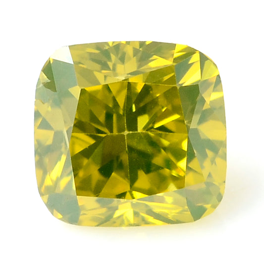 0.39 Carat Yellow Diamond Cushion Loose Gemstone