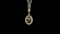 3.42 Ct Oval Natural Sapphire 14K Gold Pendant