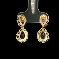 3.16 Ct Pear Tourmaline 14K Gold Earrings
