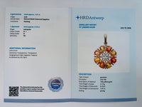 1.80 Ct Oval Natural Multi-Coloured Sapphire 14K Gold Pendant