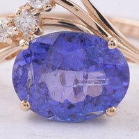 2.67 Ct Oval Natural Tanzanite 14K Gold Ring