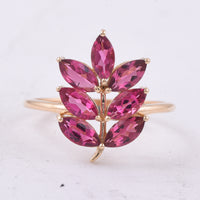 1.62 Ct Marquise Natural Tourmaline 14K Gold Ring