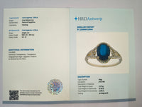 2.24 Ct Oval Natural Sapphire 14K Gold Ring