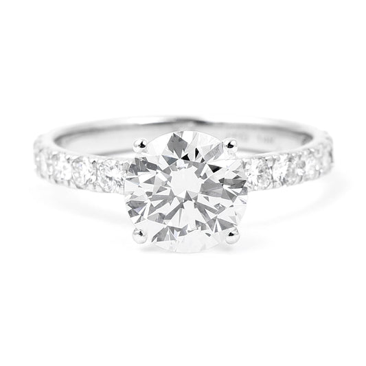 2.59 Carats Lab Grown Diamond 14K Gold Ring