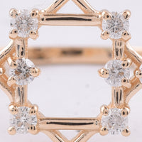 0.20 Ct Round Natural Diamond 14K Gold Ring