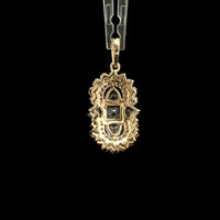 1.68 Ct Square Tanzanite 14K Gold Pendant