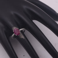 1.72 Ct Oval Mixed Cut Natural Ruby 950 Platinum Ring